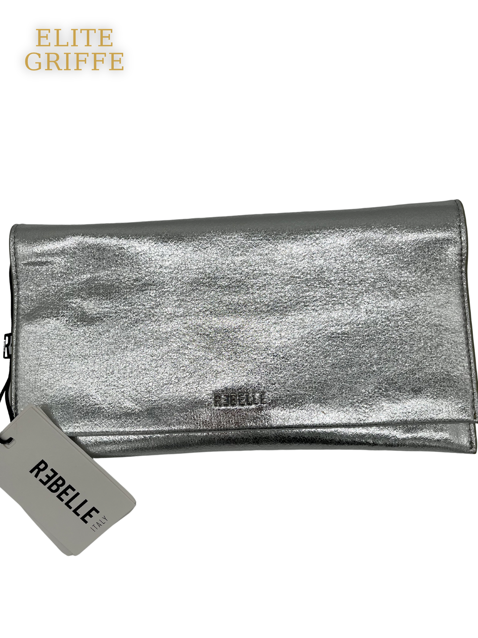 REBELLE - Pochette silver con catena