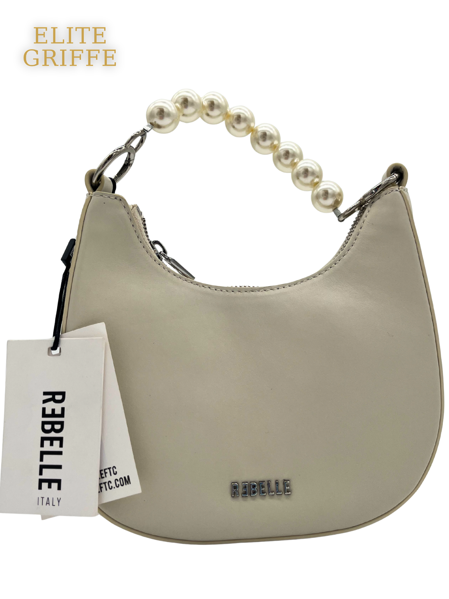 REBELLE - Borsa in pelle grigio