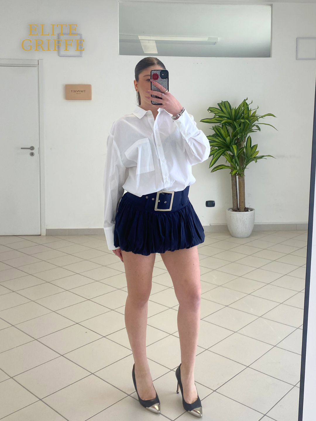 HAVEONE - GONNA PANTALONCINO BLU