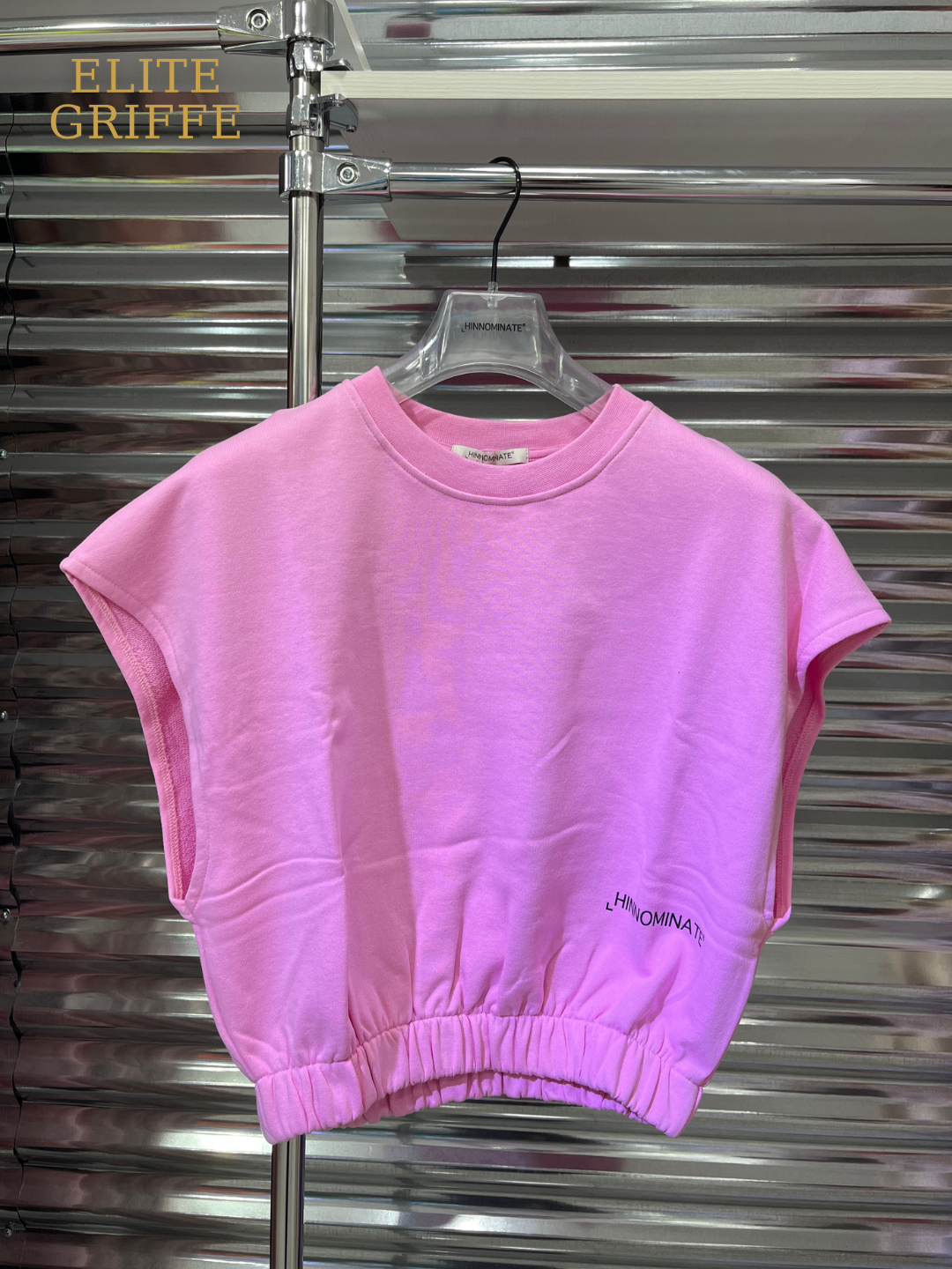 HINNOMINATE Felpa Corta Smanicata Rosa