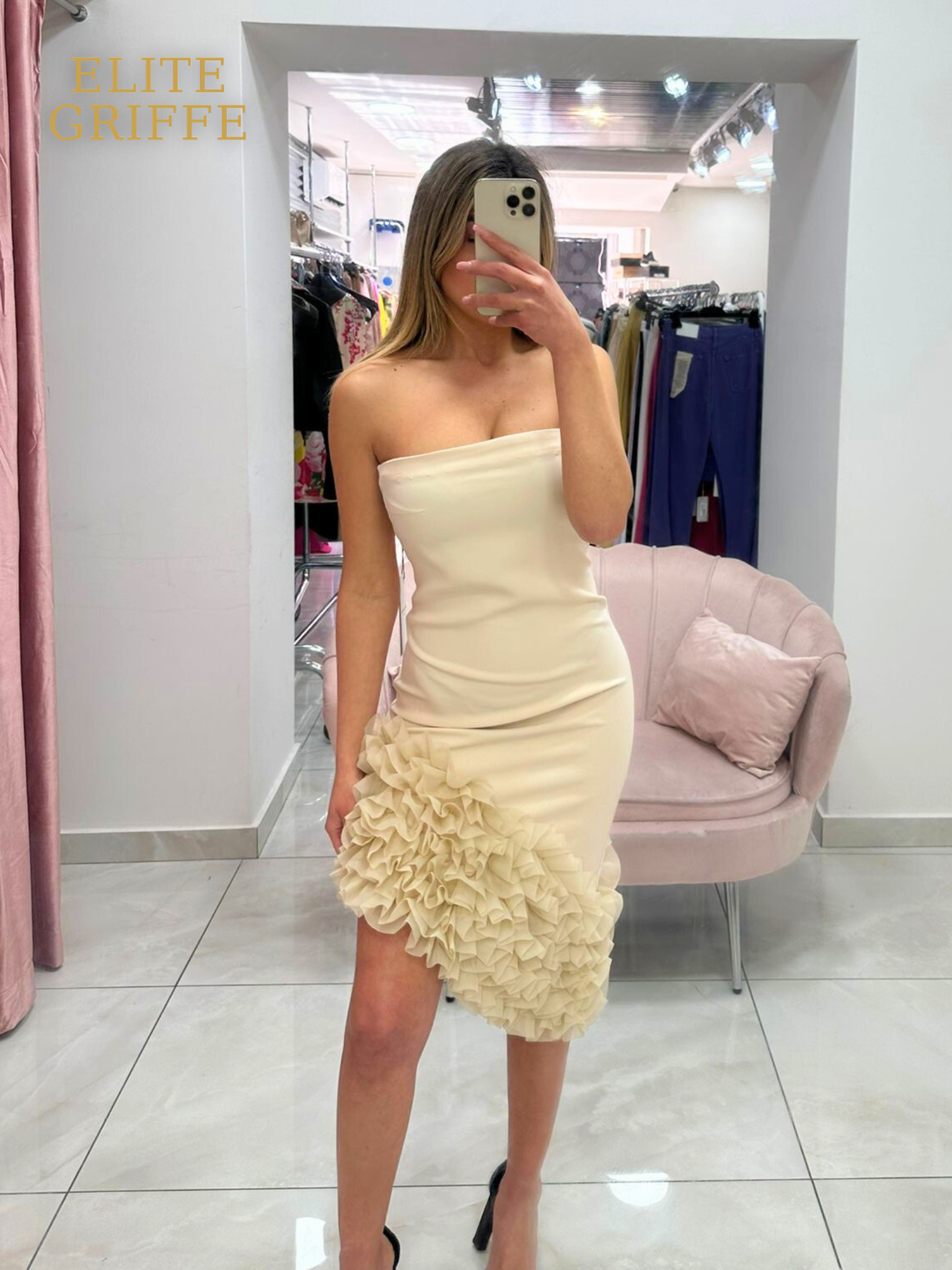 ISABELLE BLANCHE - ABITO A FASCIA CREMA