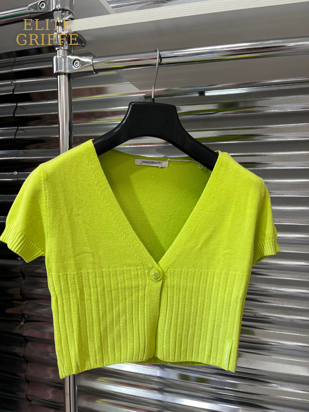 HINNOMINATE Cardigan Corto Verde Lime