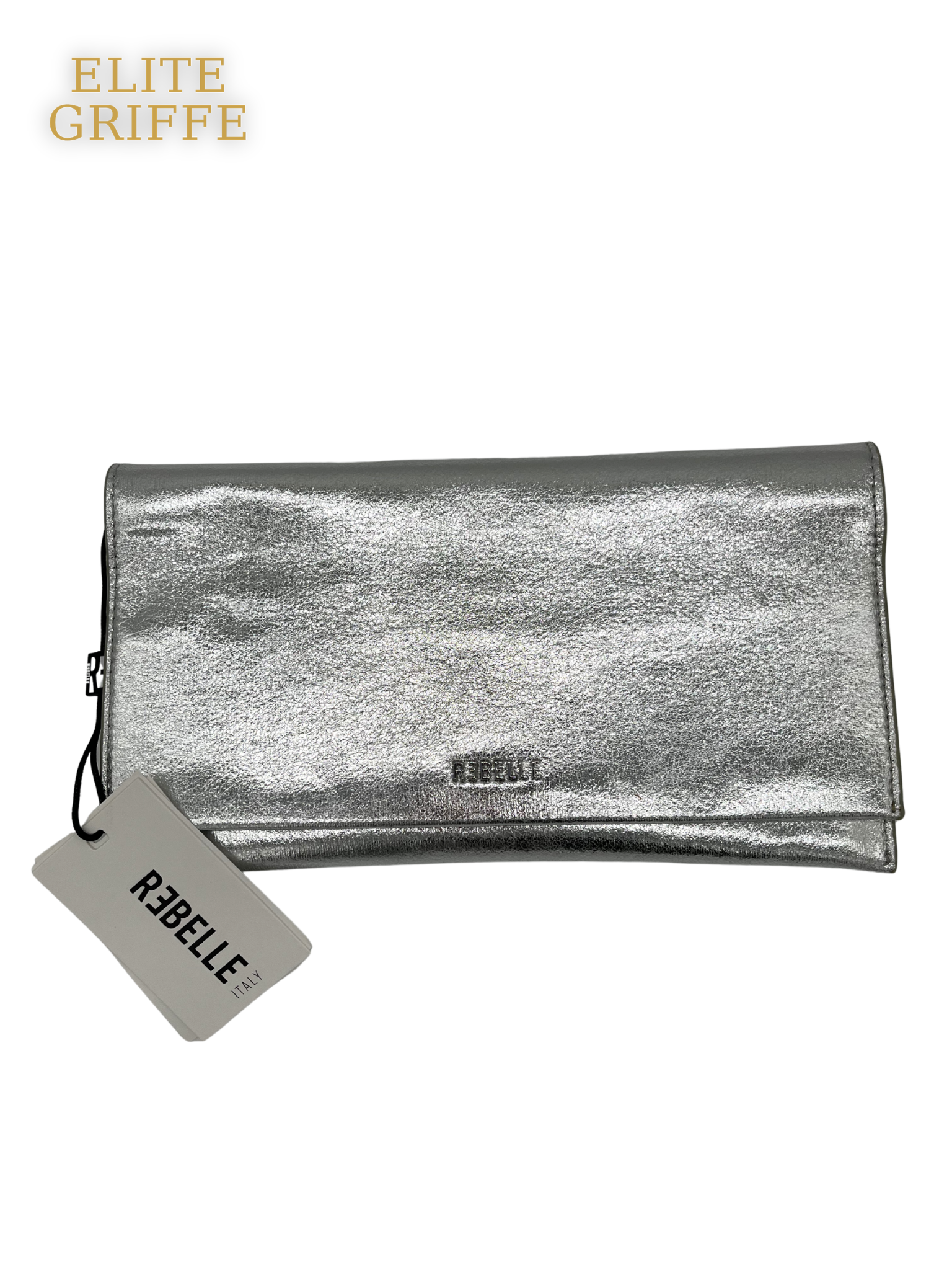 REBELLE - Pochette silver con catena