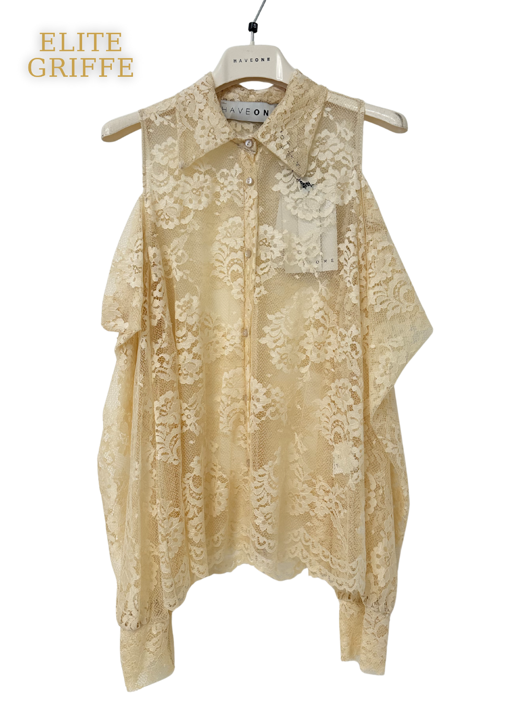 HAVEONE - CAMICIA PIZZO AVORIO