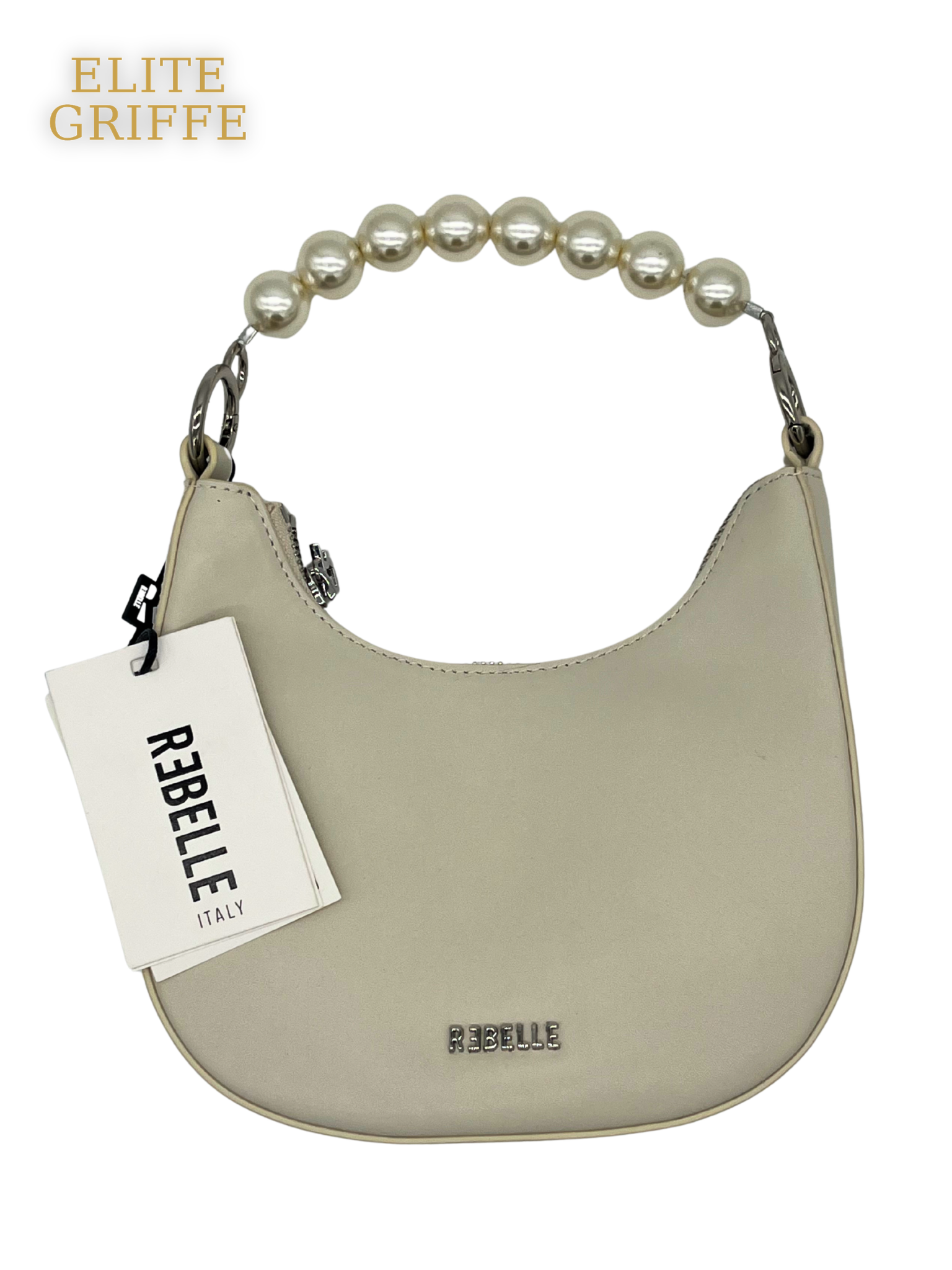 REBELLE - Borsa in pelle grigio
