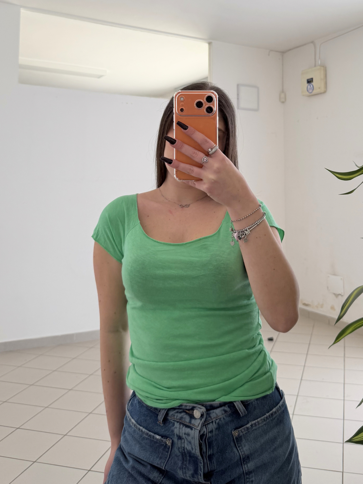 KONTATTO - T-shirt scollo barca Verde