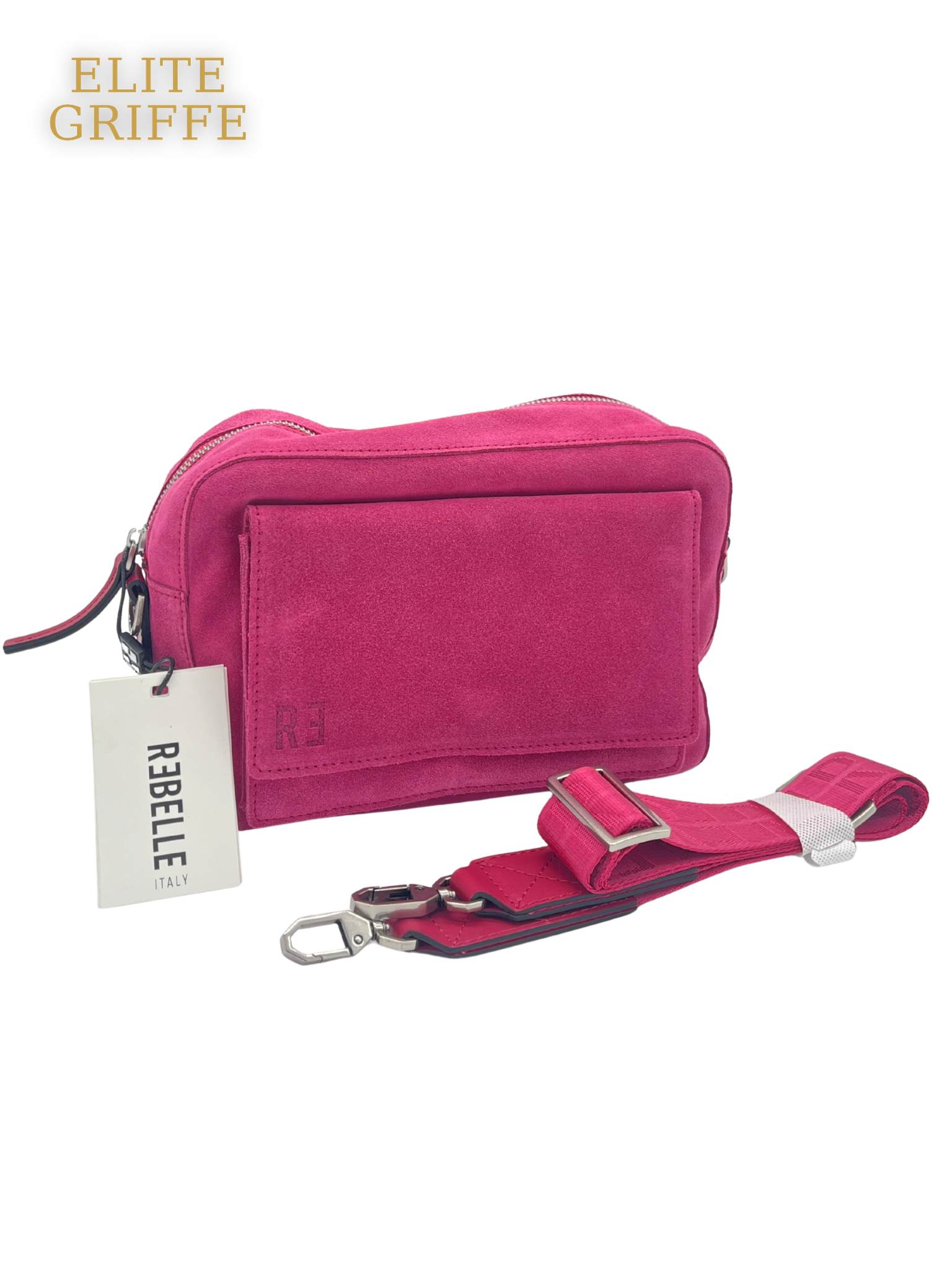 REBELLE - Borsa in camoscio con tracolla