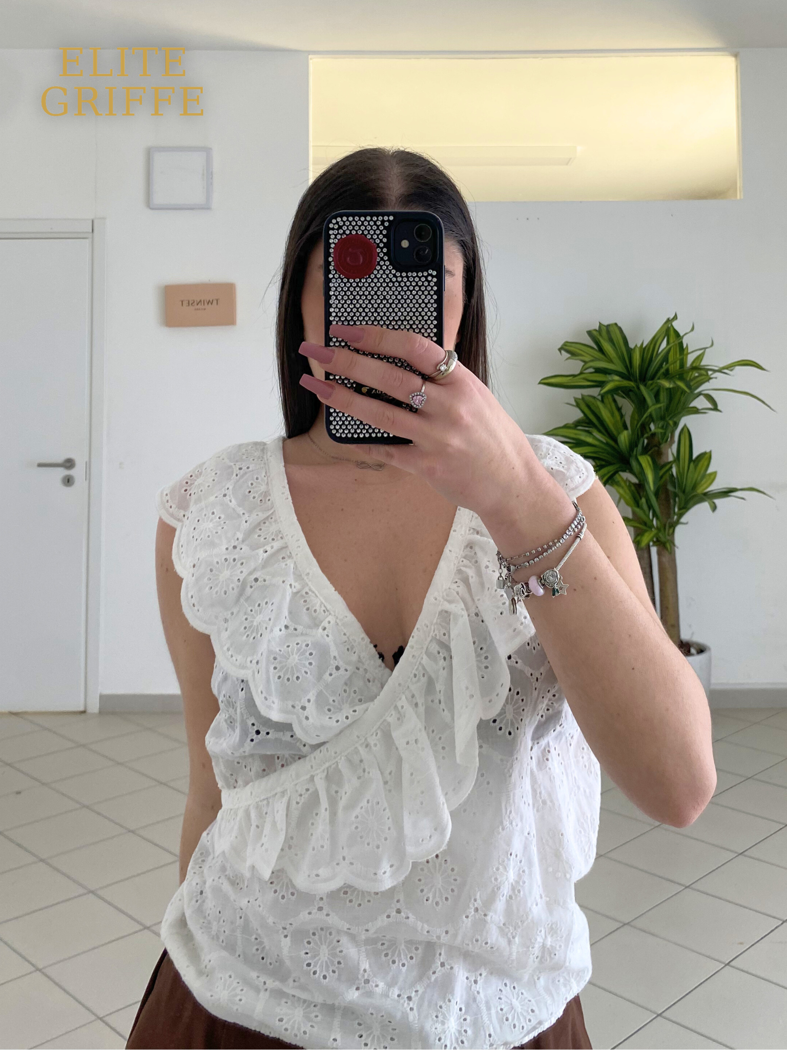 REBELQUEEN - BLUSA ROUCHES BIANCO