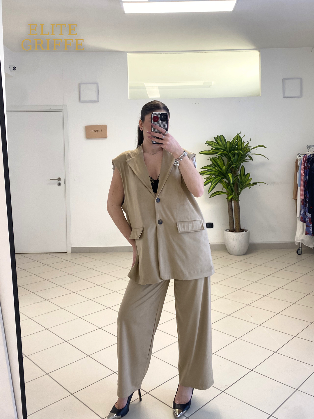 HAVEONE - PANTALONE SABBIA