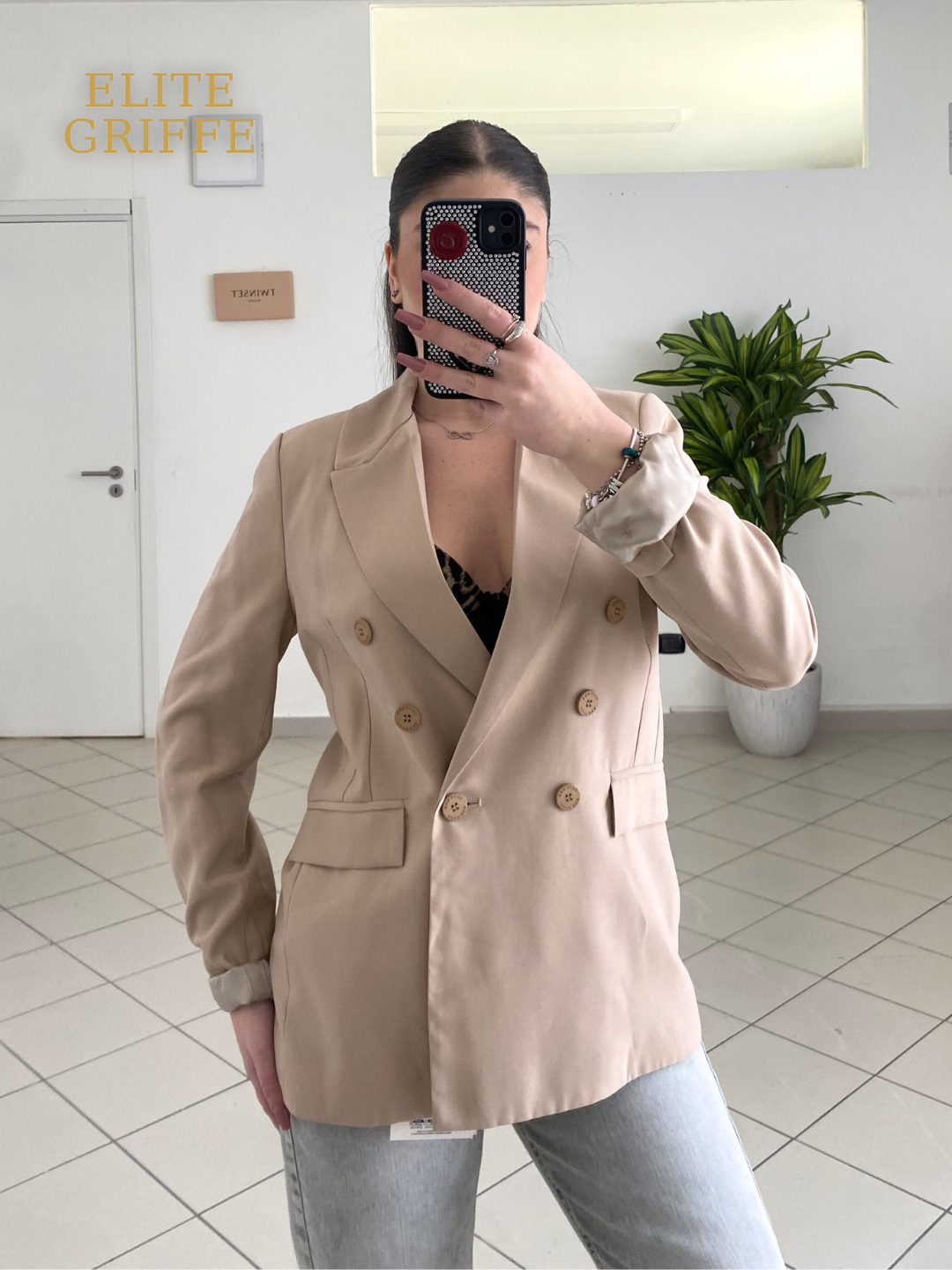 HAVEONE - GIACCA 6 BOTTONI BEIGE