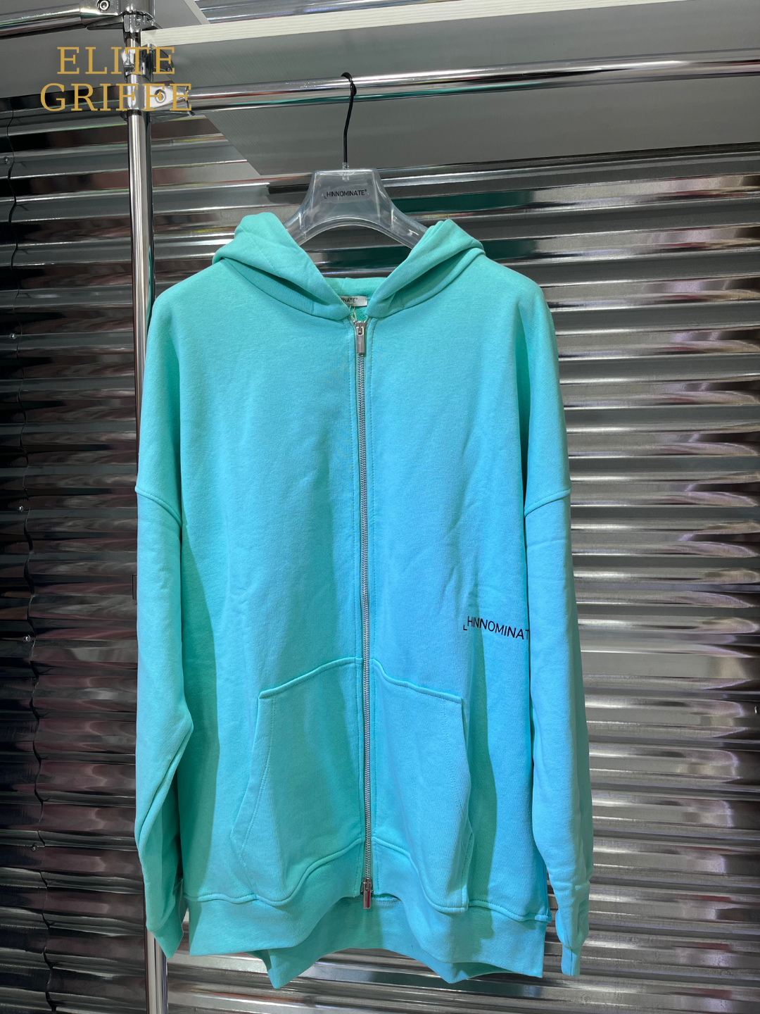 HINNOMINATE Felpa con Zip Azzurro