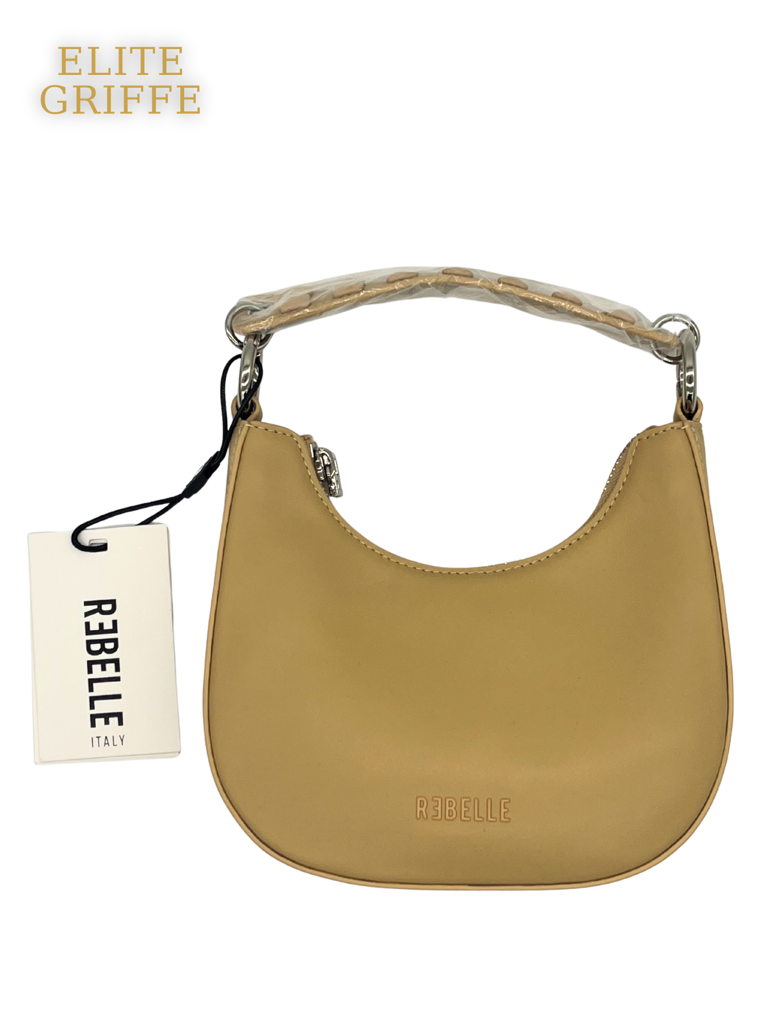 REBELLE - Borsa in pelle BEIGE