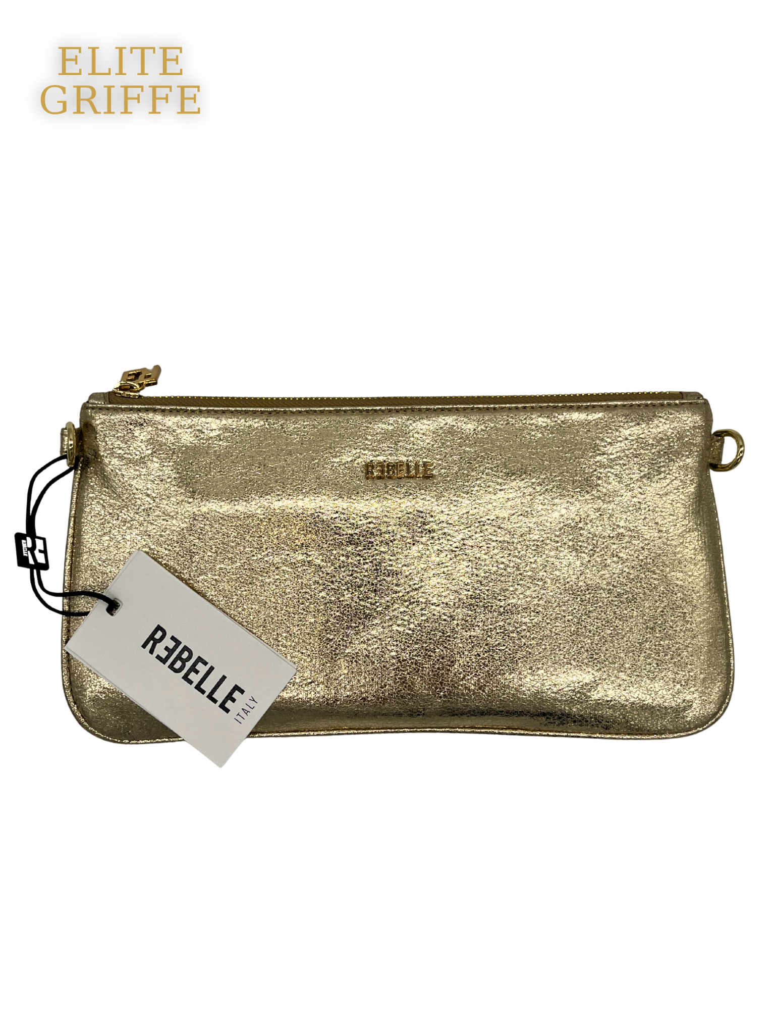 REBELLE - Pochette oro con catena