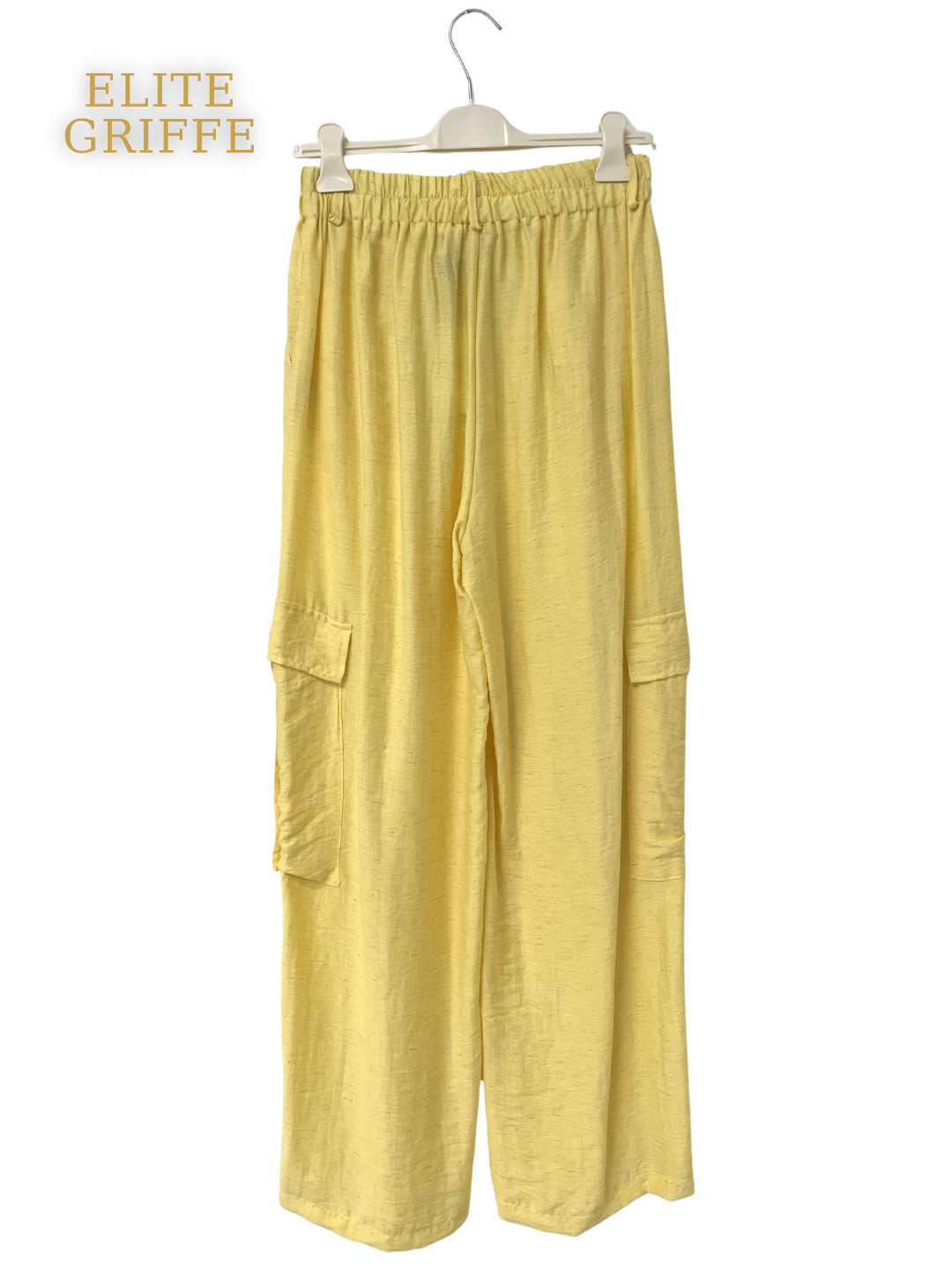 HAVEONE - PANTALONE TASCONI GIALLINO