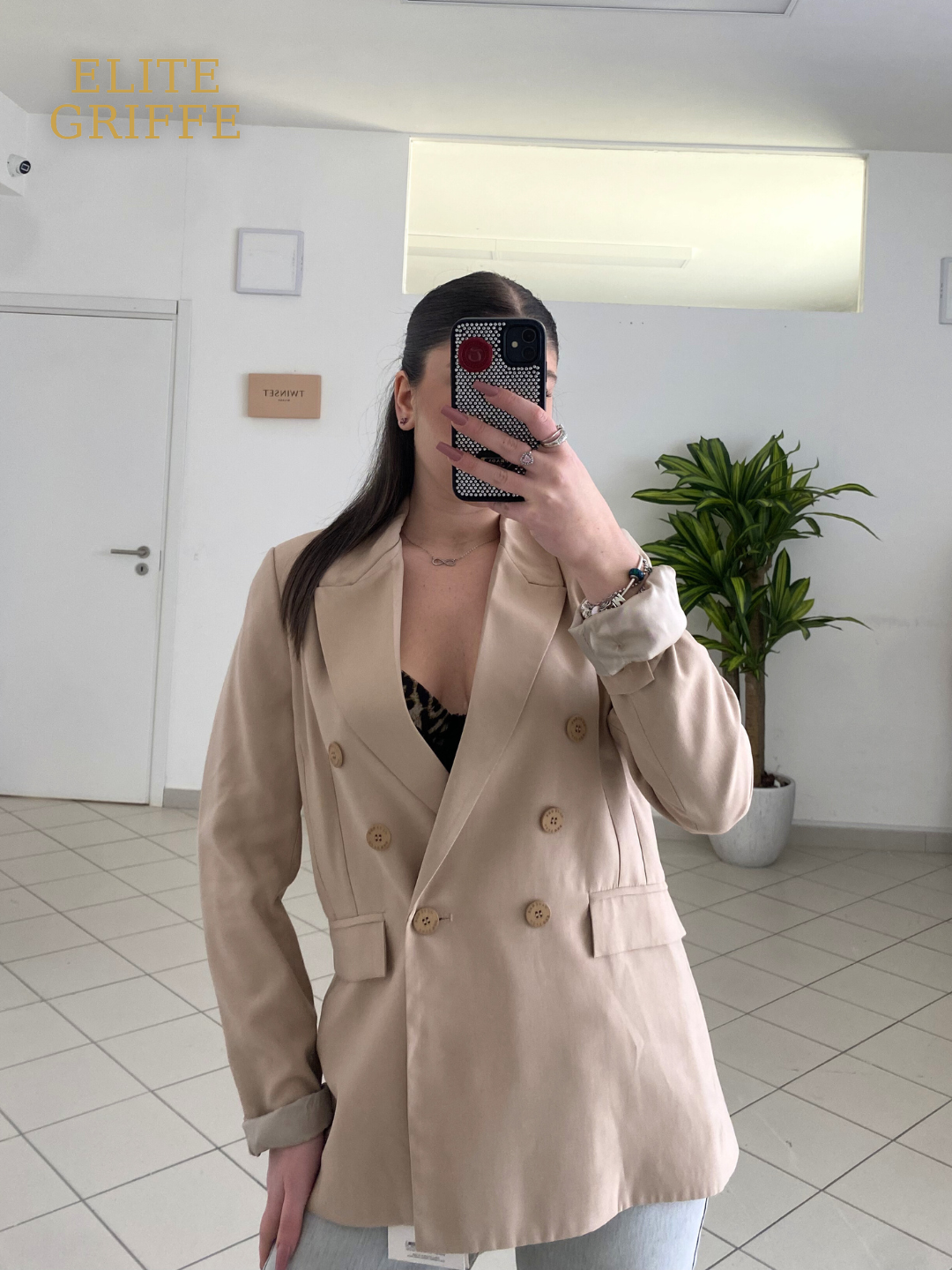 HAVEONE - GIACCA 6 BOTTONI BEIGE