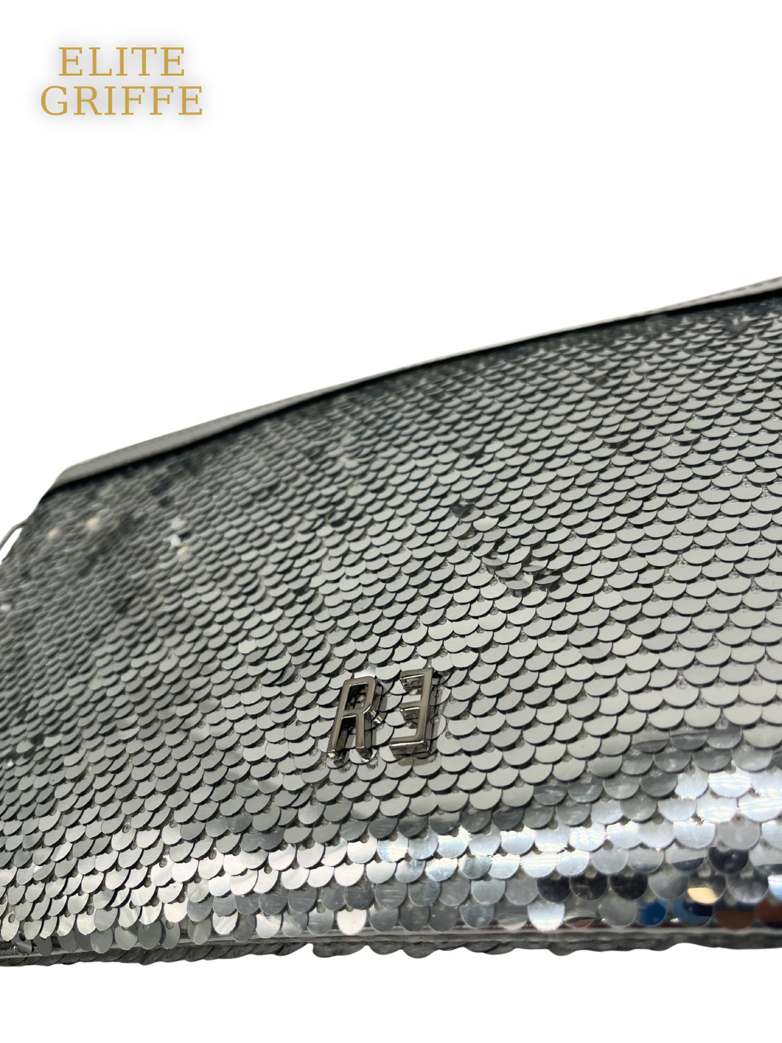 REBELLE - Pochette silver con catena