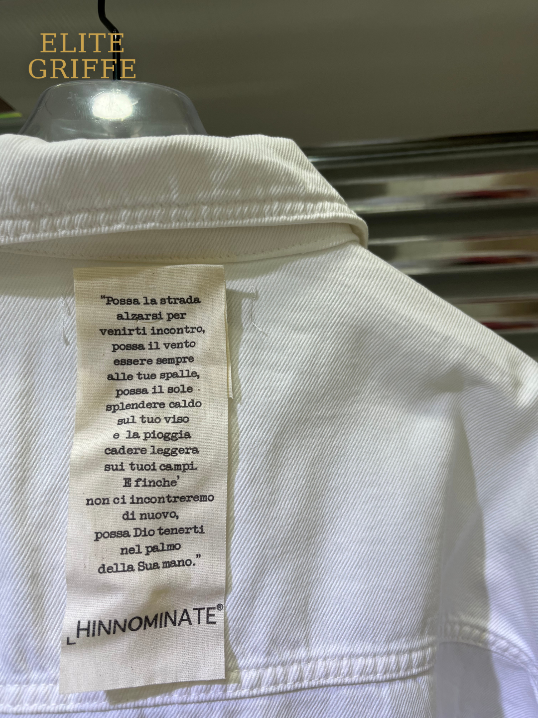 HINNOMINATE Giubbino in Denim Bianco