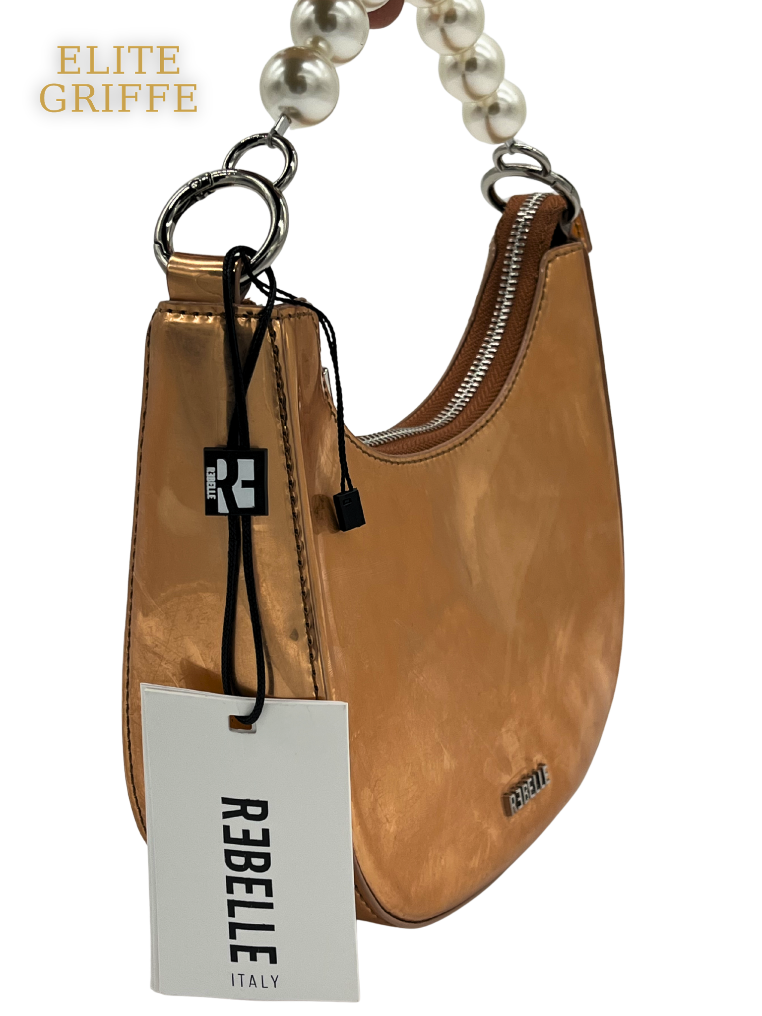 REBELLE - Borsa a mano lucida