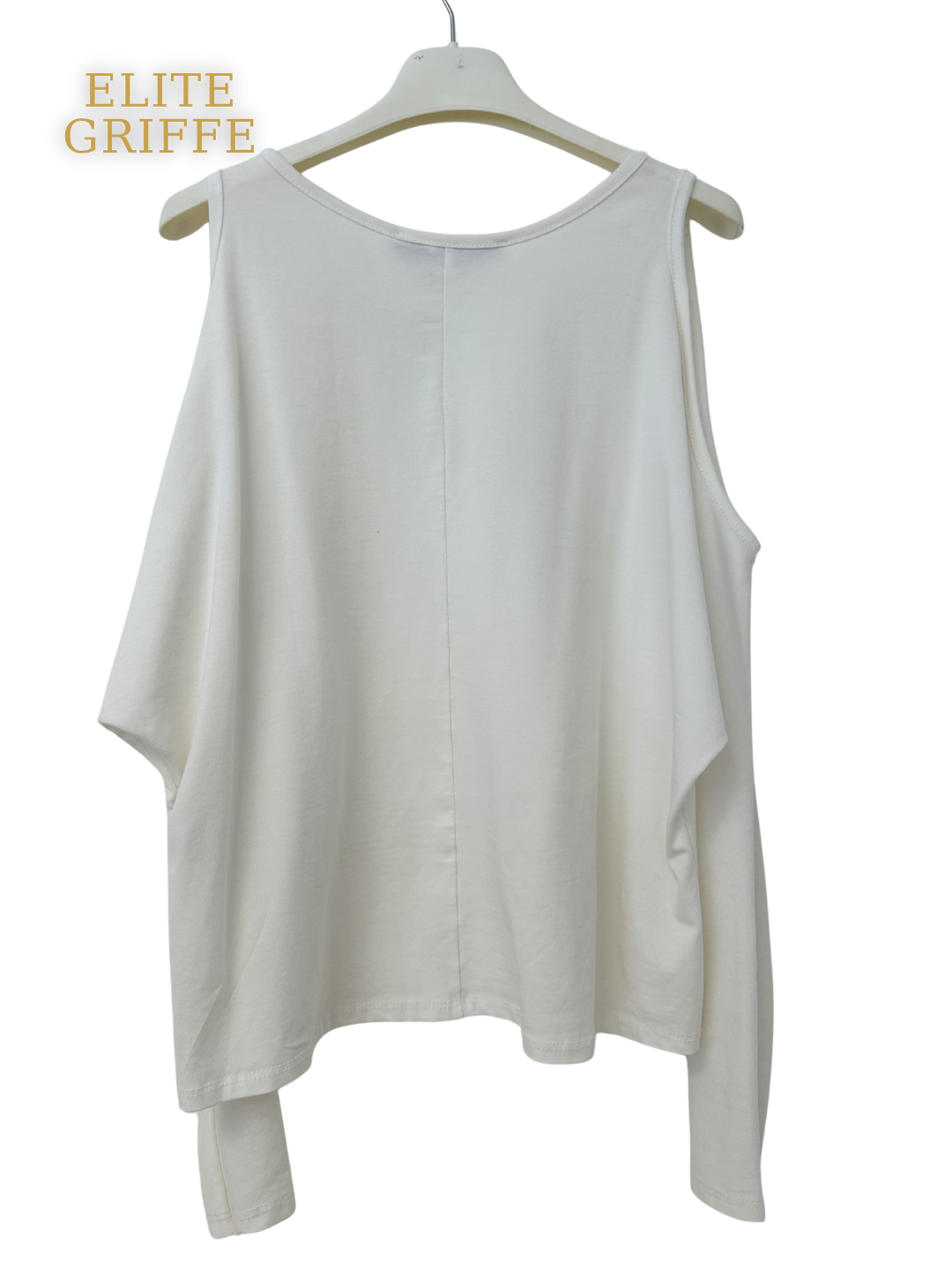 HAVEONE - T-SHIRT BUCHI SPALLE BIANCO