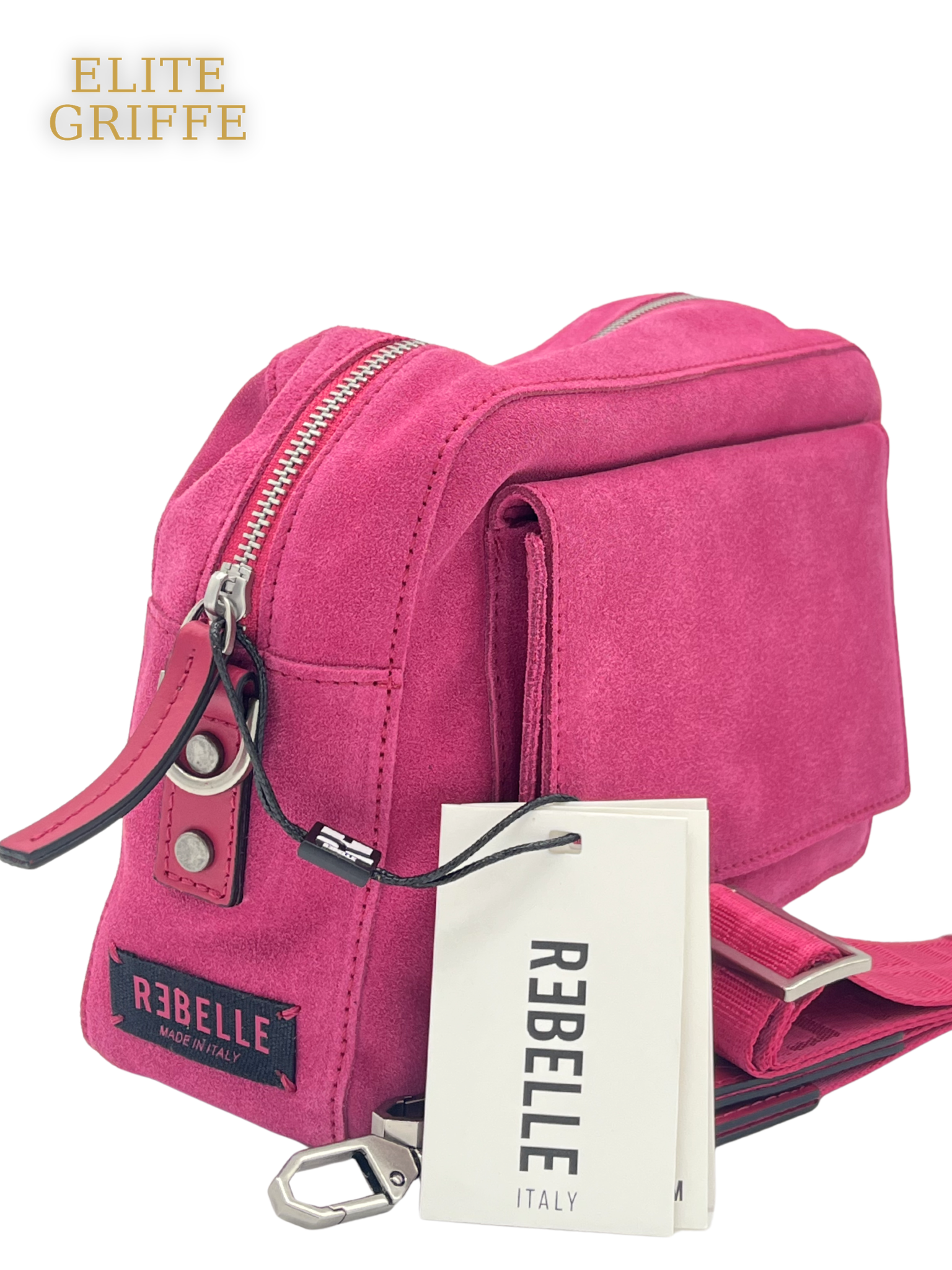 REBELLE - Borsa in camoscio con tracolla