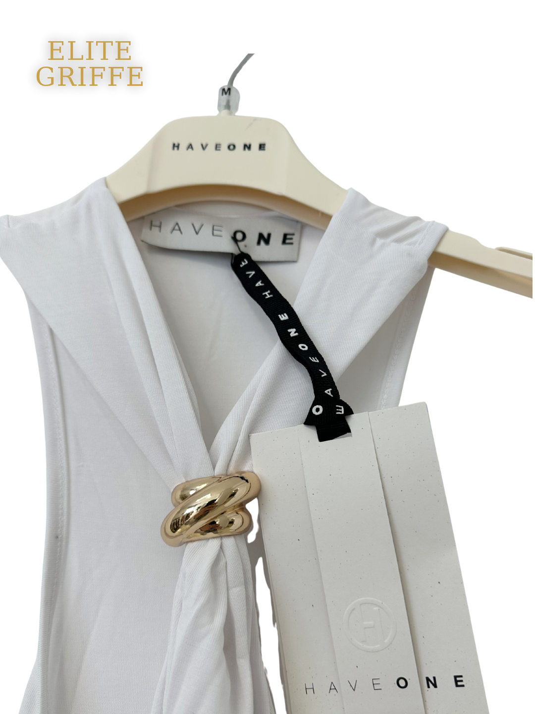 HAVEONE - TOP GIOIELLO BIANCO