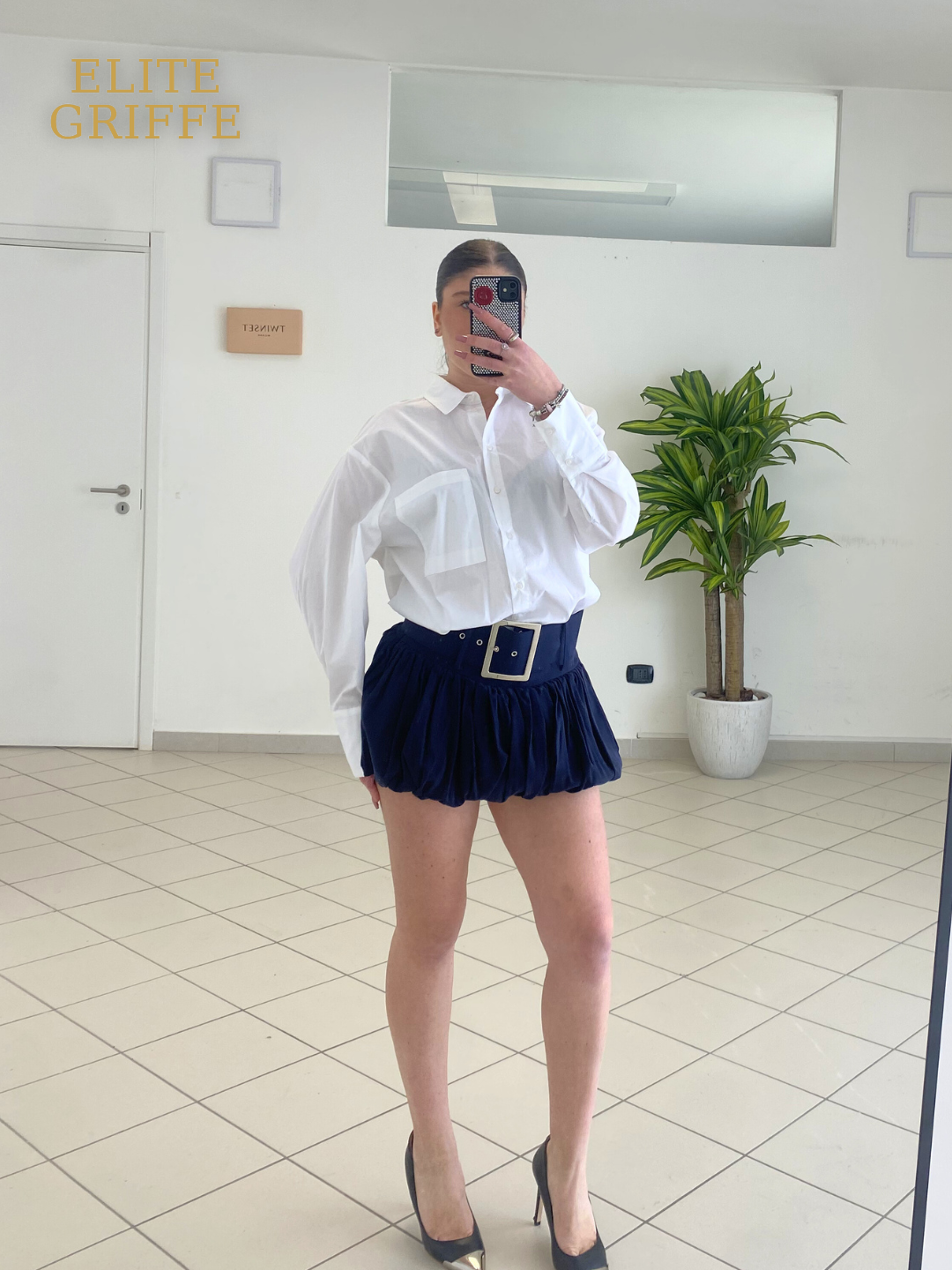 HAVEONE - GONNA PANTALONCINO BLU