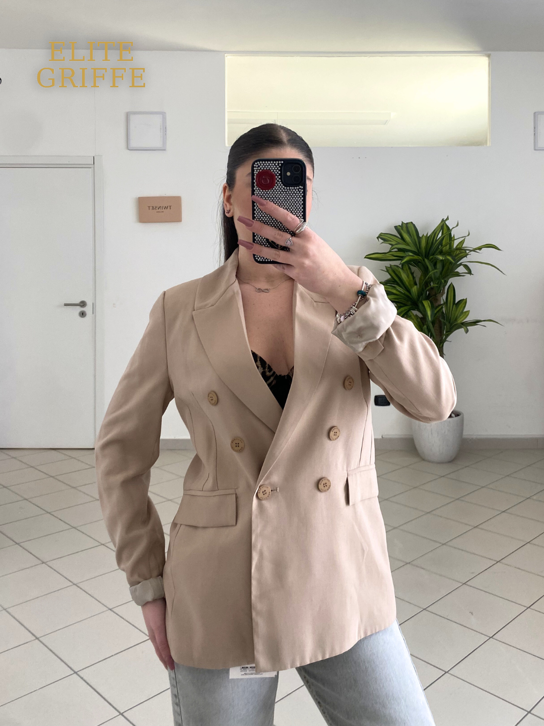 HAVEONE - GIACCA 6 BOTTONI BEIGE