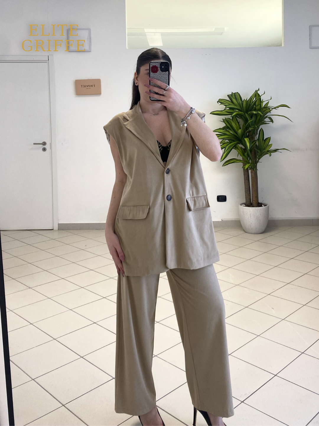 HAVEONE - PANTALONE SABBIA