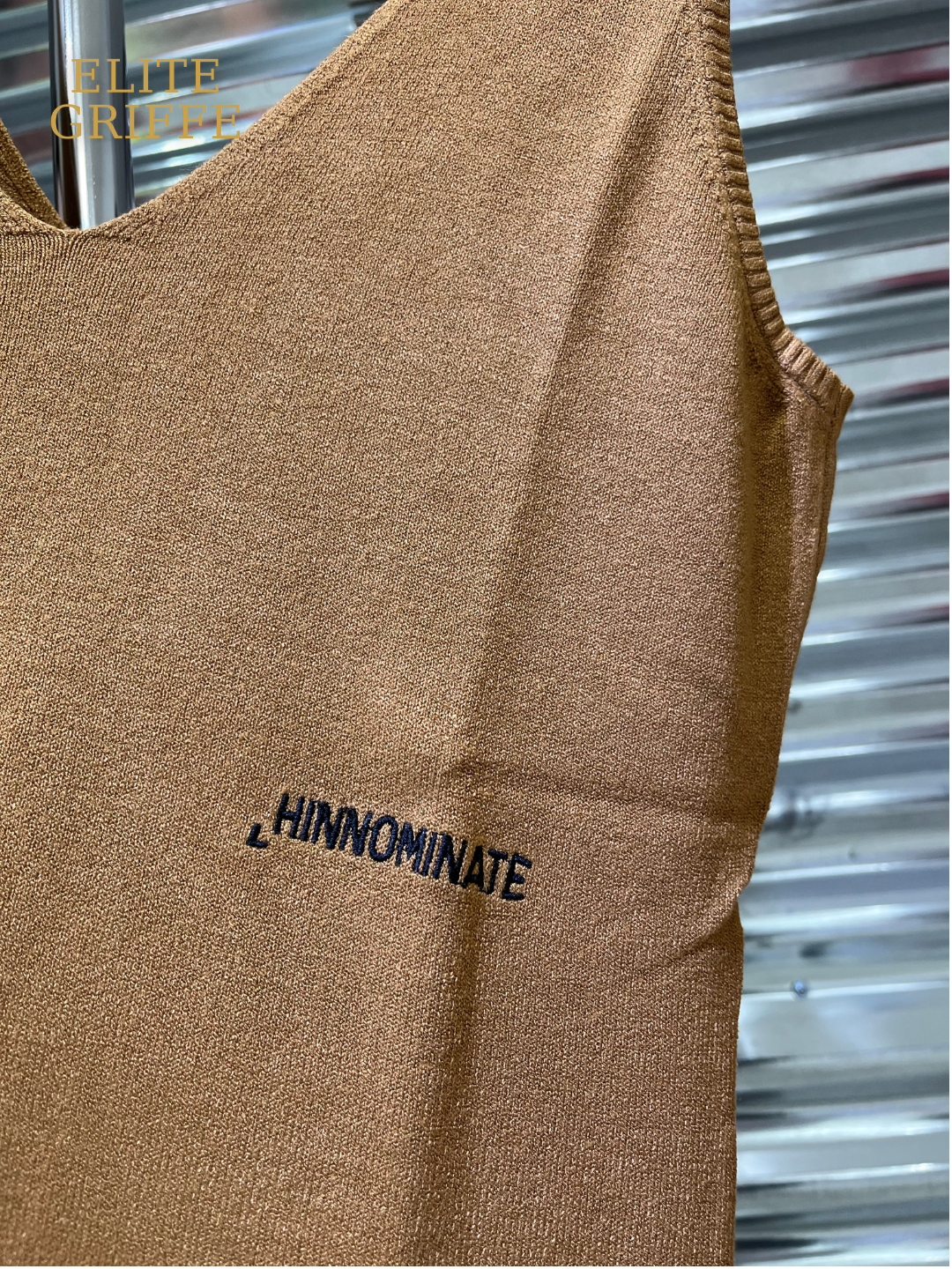 HINNOMINATE TOP IN MAGLIA NOCCIOLA