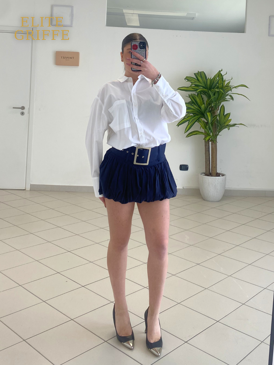 HAVEONE - GONNA PANTALONCINO BLU