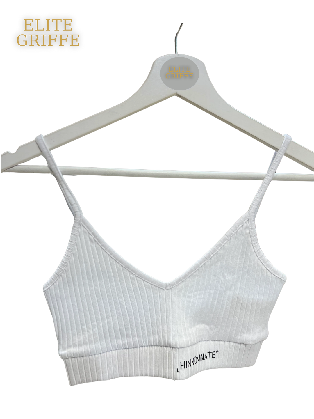 HINNOMINATE Top a costine Bianco