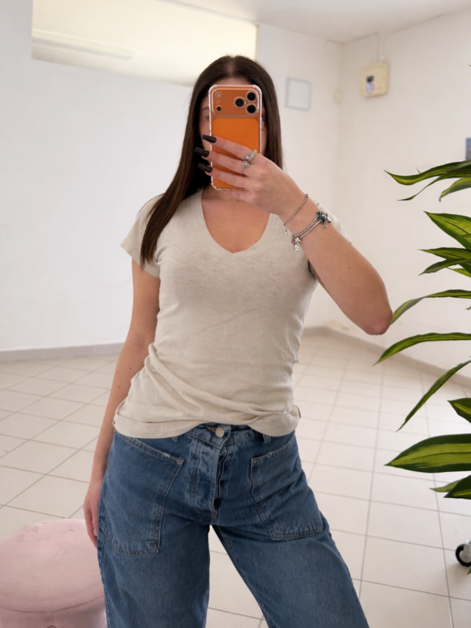 KONTATTO - T-shirt scollo V Corda