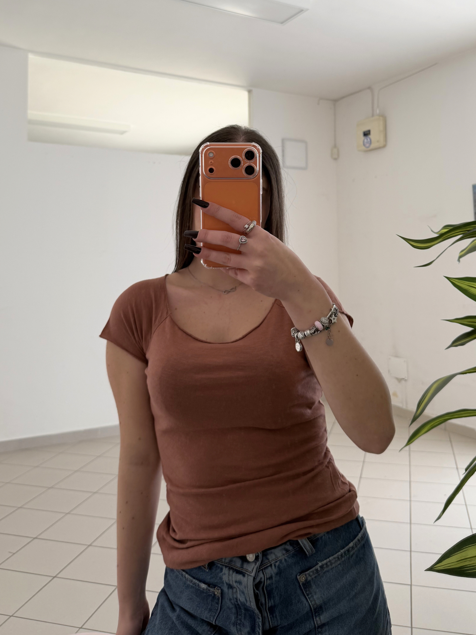 KONTATTO - T-shirt scollo barca Tegola